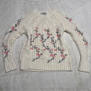 Cotton Emporium Cream Floral Sweater